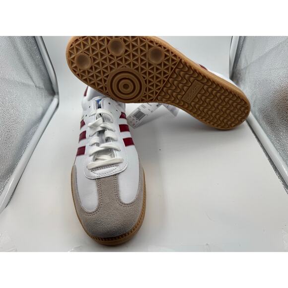 Adidas Samba OG White Burgundy Leather and synthetic upper men's size 12.5 NWOB - Picture 7 of 10
